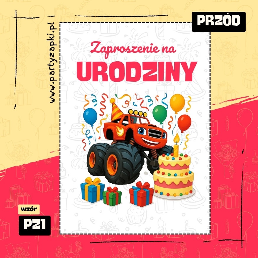 blaze i mega maszyny zaproszenie