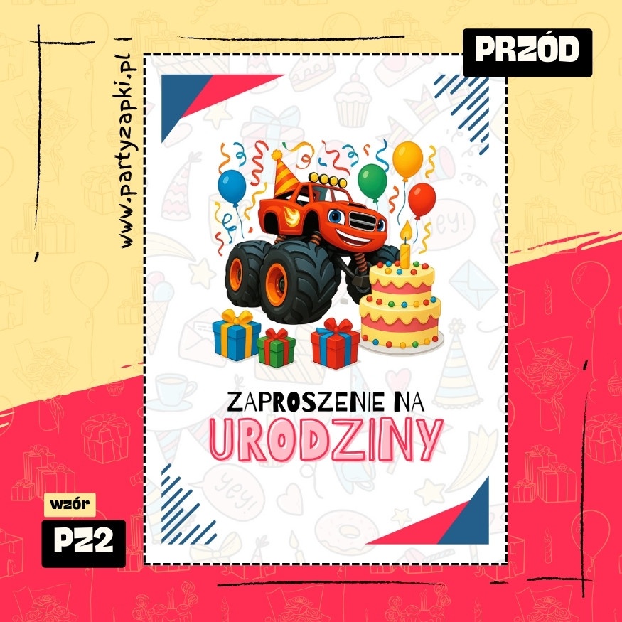 blaze i mega maszyny zaproszenie