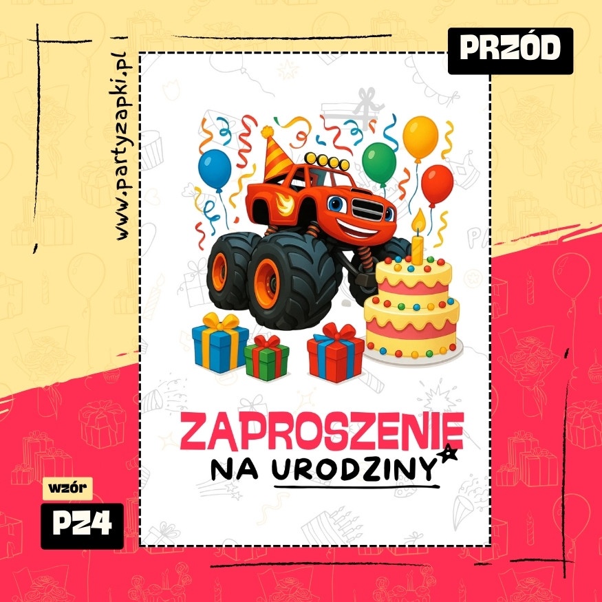 blaze i mega maszyny zaproszenie