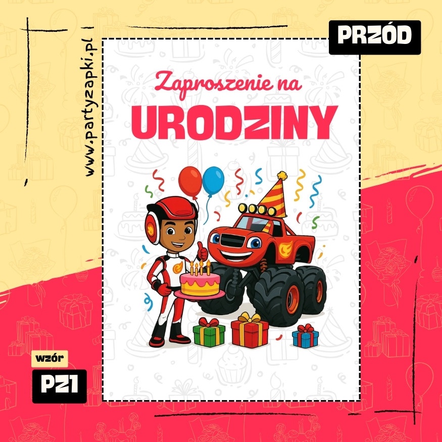 blaze i mega maszyny zaproszenie