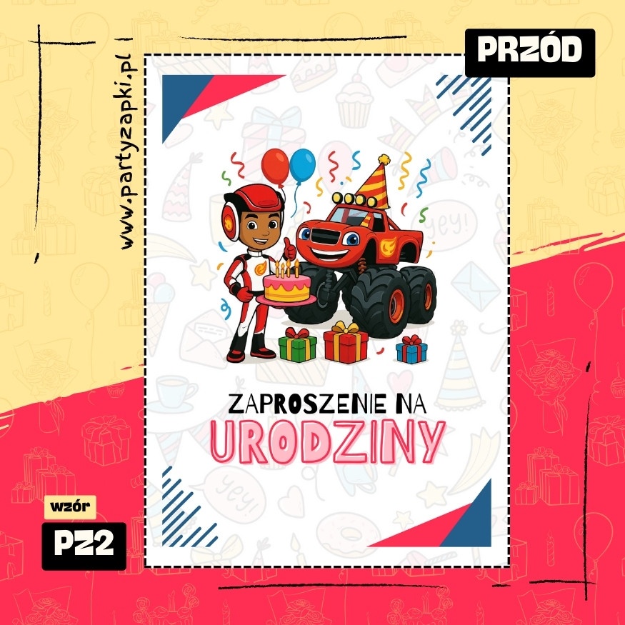 blaze i mega maszyny zaproszenie