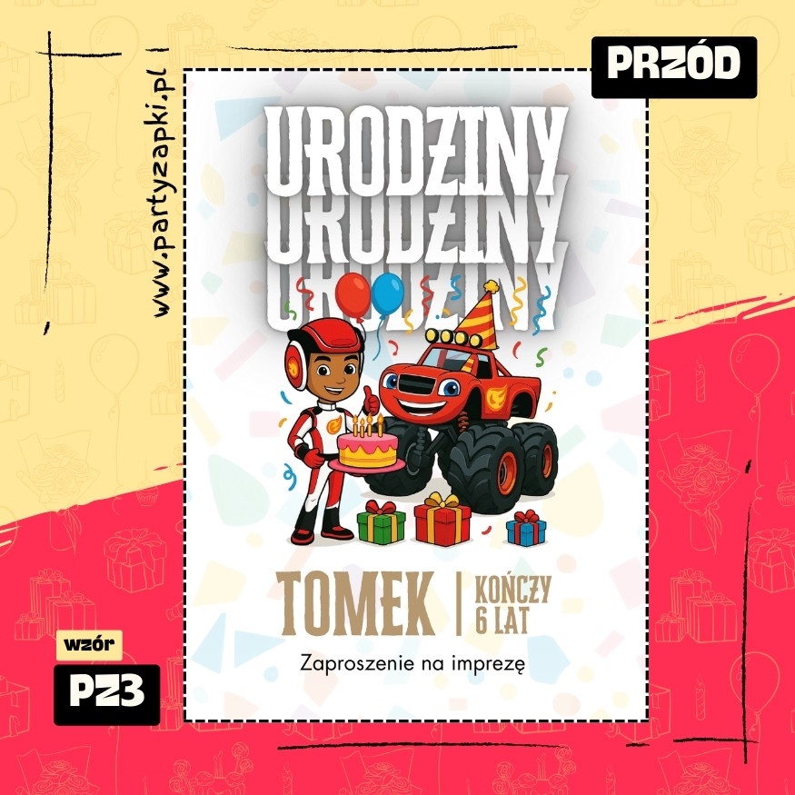 blaze i mega maszyny zaproszenie