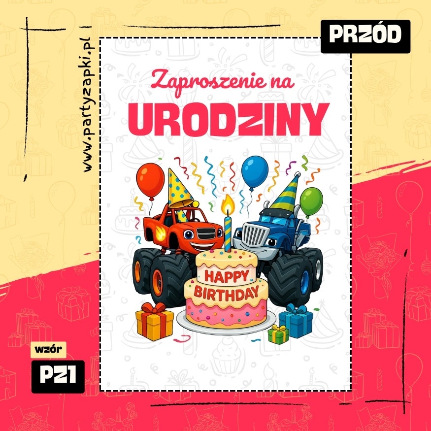 blaze i mega maszyny zaproszenie