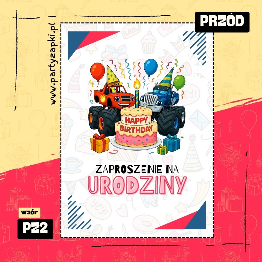 blaze i mega maszyny zaproszenie