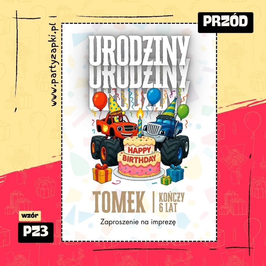 blaze i mega maszyny zaproszenie