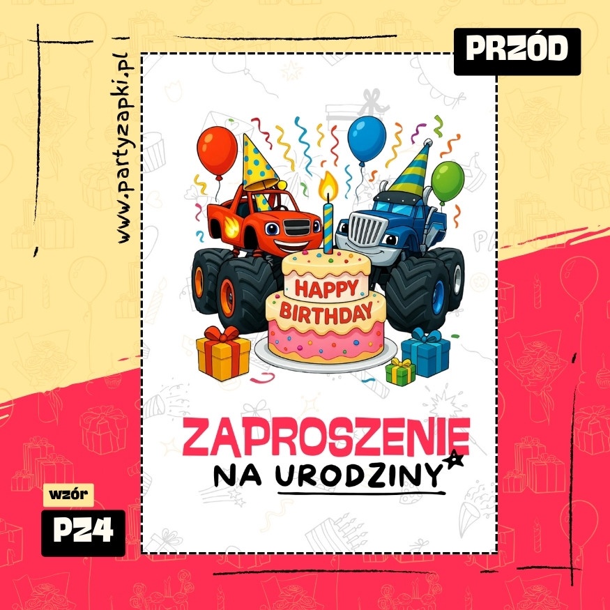 blaze i mega maszyny zaproszenie