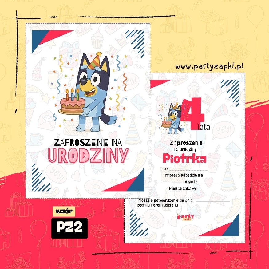 bluey zaproszenie na urodziny 05 pz2