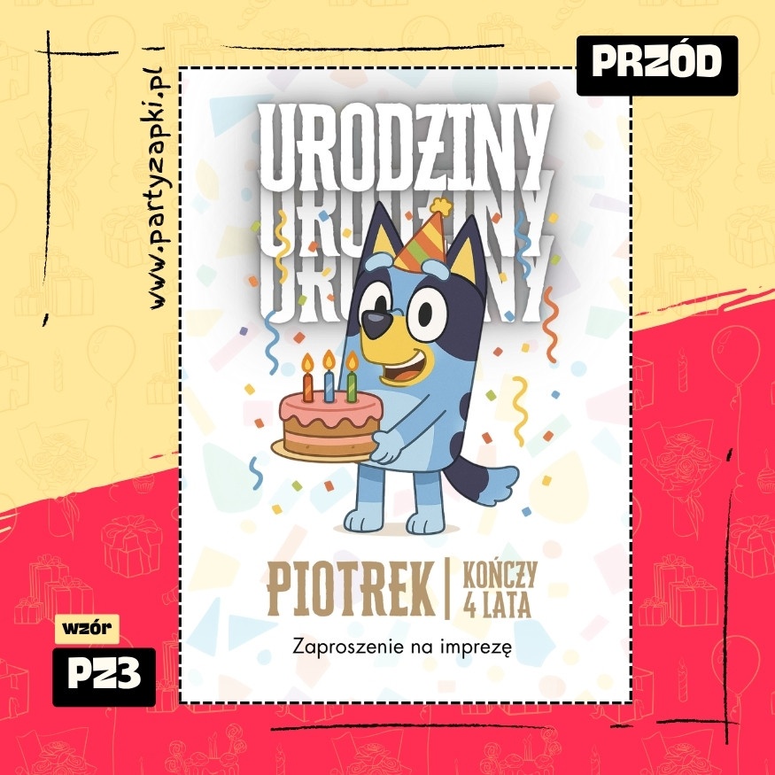 bluey zaproszenie na urodziny 05 pz3 przod