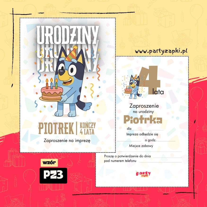 bluey zaproszenie na urodziny 05 pz3
