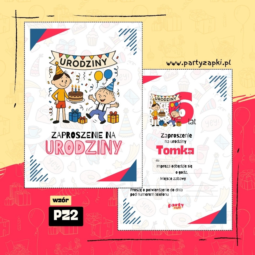 bolek i lolek zaproszenie na urodziny 05 pz2