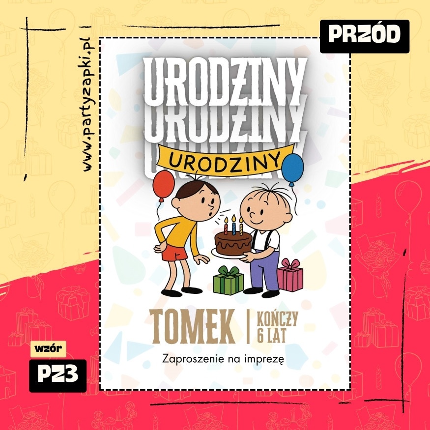 bolek i lolek zaproszenie na urodziny