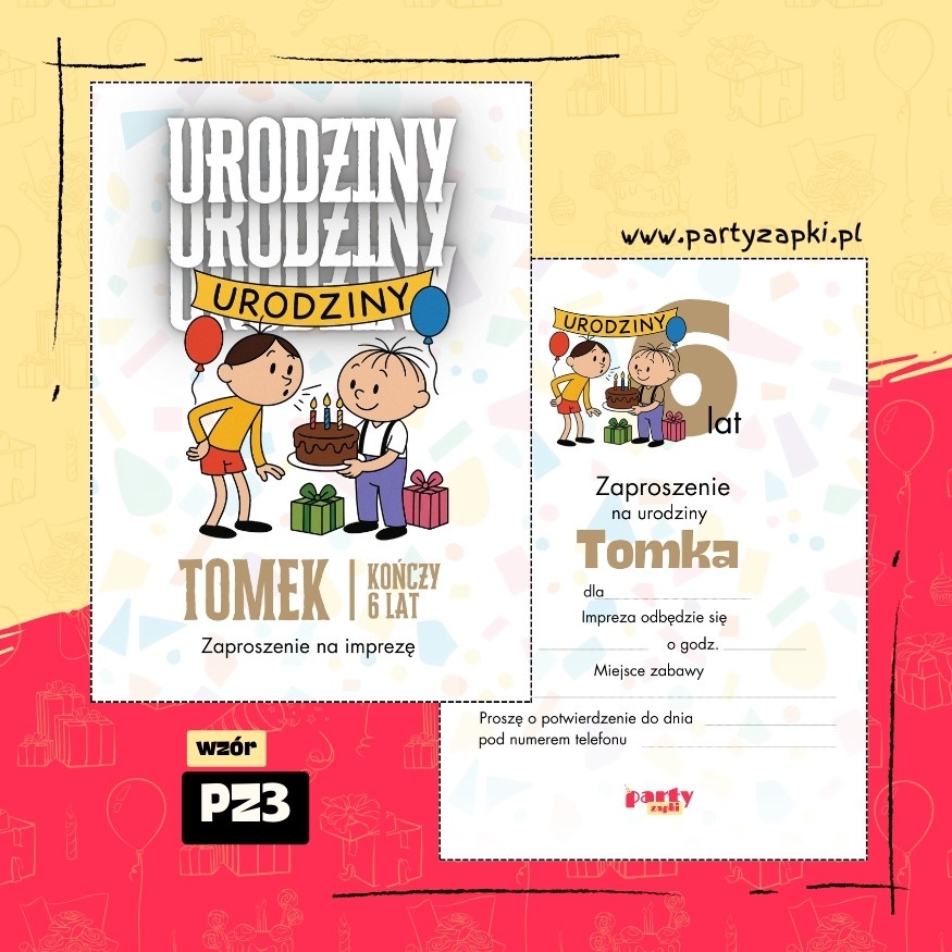 bolek i lolek zaproszenie na urodziny 06 pz3