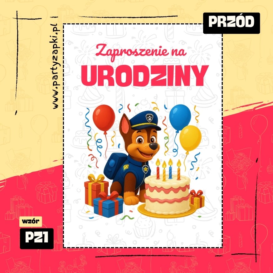 chase psi patrol zaproszenie na urodziny 01 pz1 przod