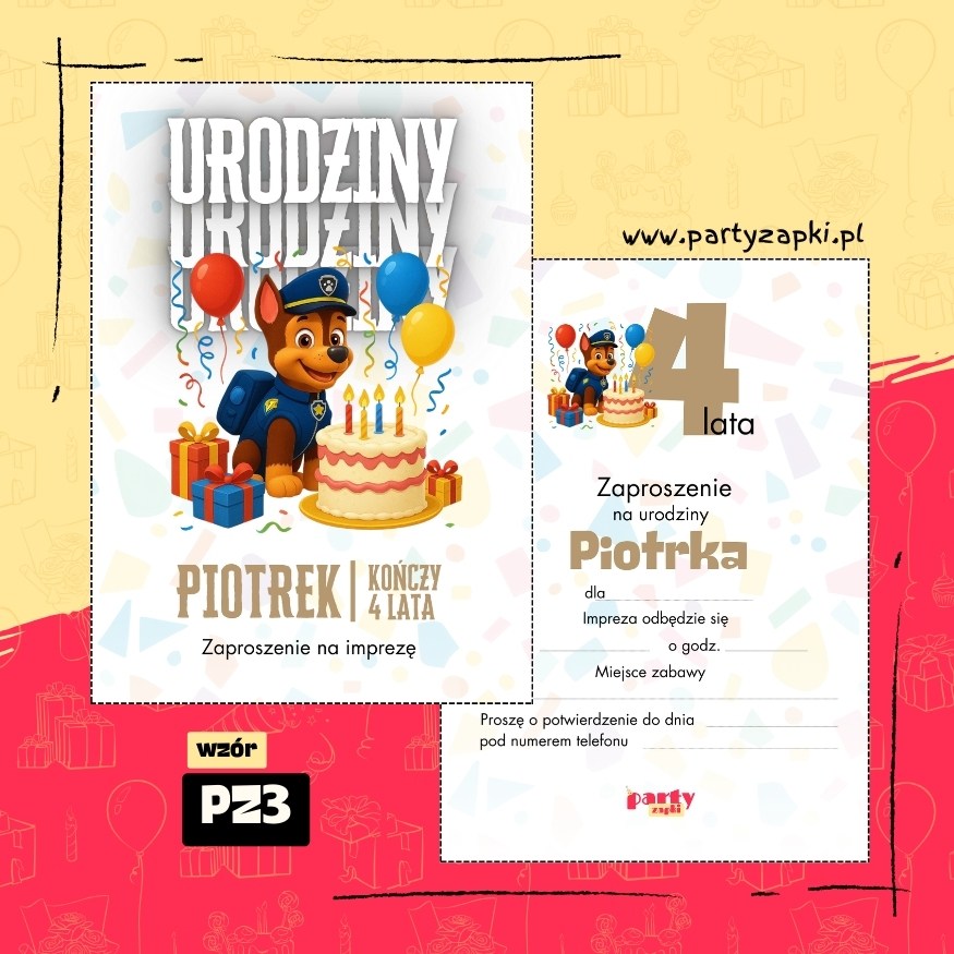 chase psi patrol zaproszenie na urodziny 01 pz3
