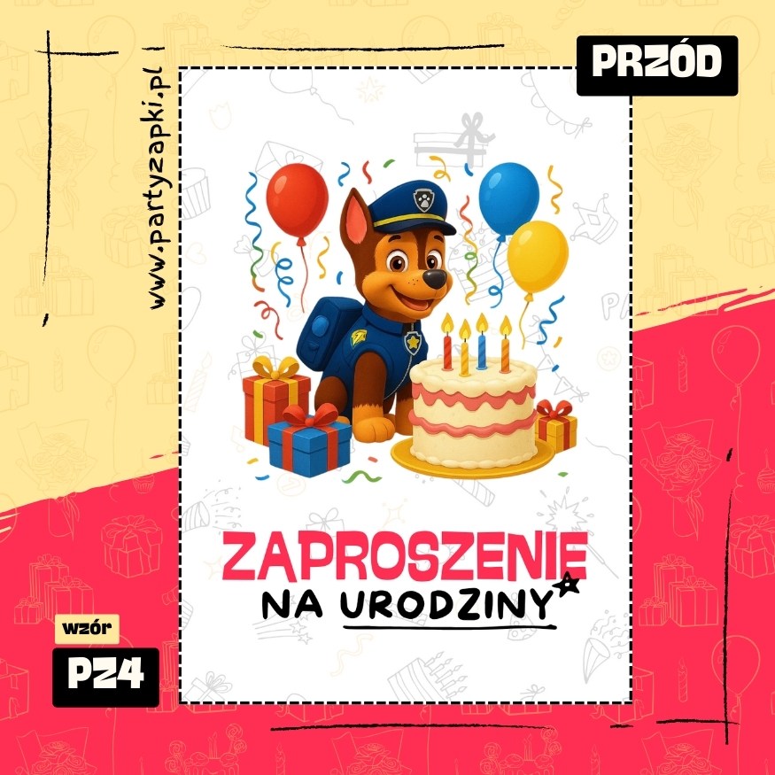 chase psi patrol zaproszenie na urodziny 01 pz4 przod