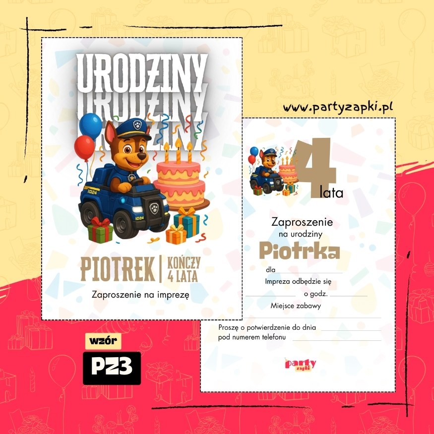 chase psi patrol zaproszenie na urodziny 05 pz3