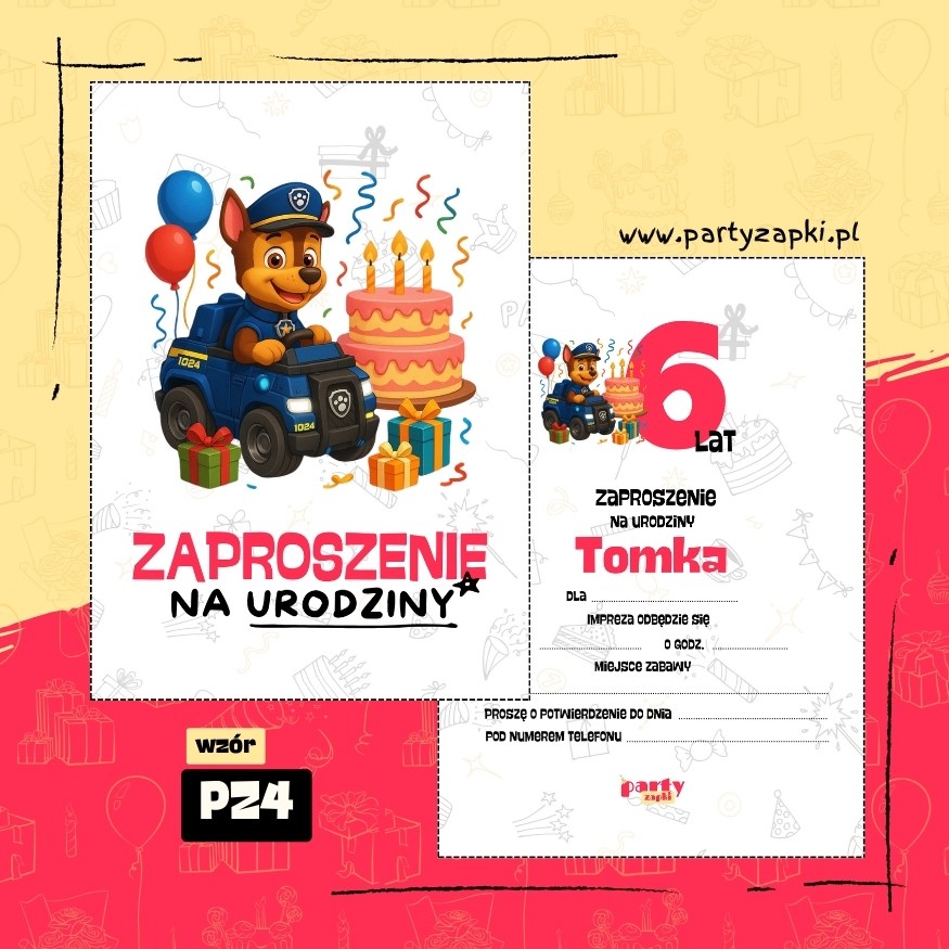 chase psi patrol zaproszenie na urodziny 05 pz4