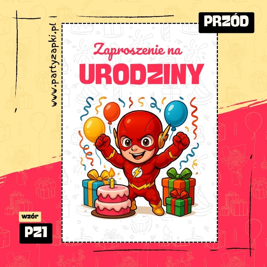 flash zaproszenie na urodziny 01 pz1 przod