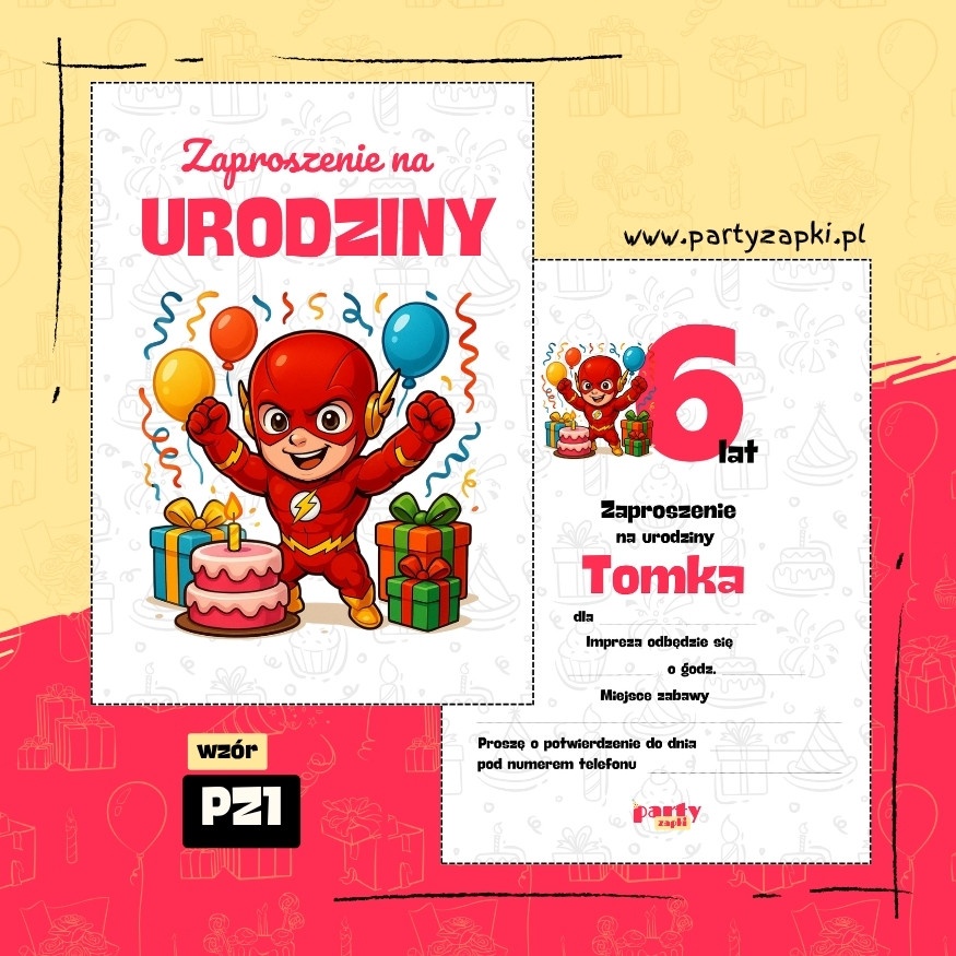 flash zaproszenie na urodziny 01 pz1