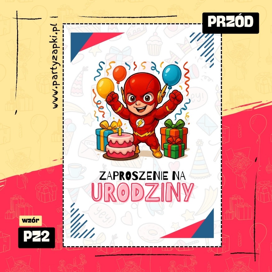 flash zaproszenie na urodziny 01 pz2 przod