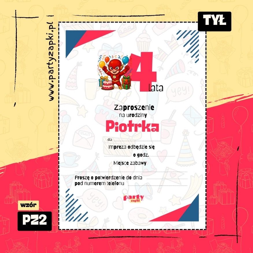 flash zaproszenie na urodziny 01 pz2 tyl