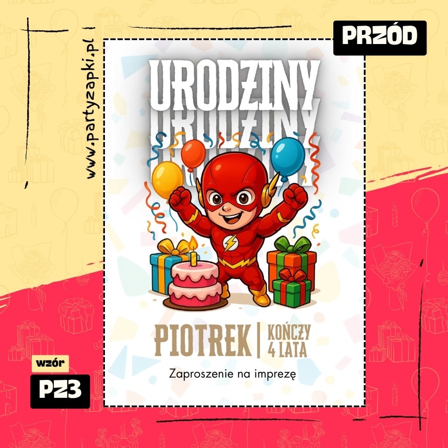flash zaproszenie na urodziny 01 pz3 przod