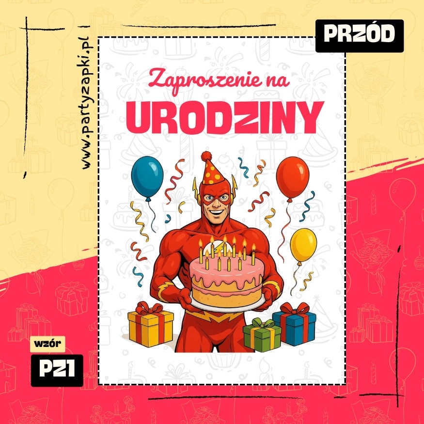 flash zaproszenie na urodziny 06 pz1 przod