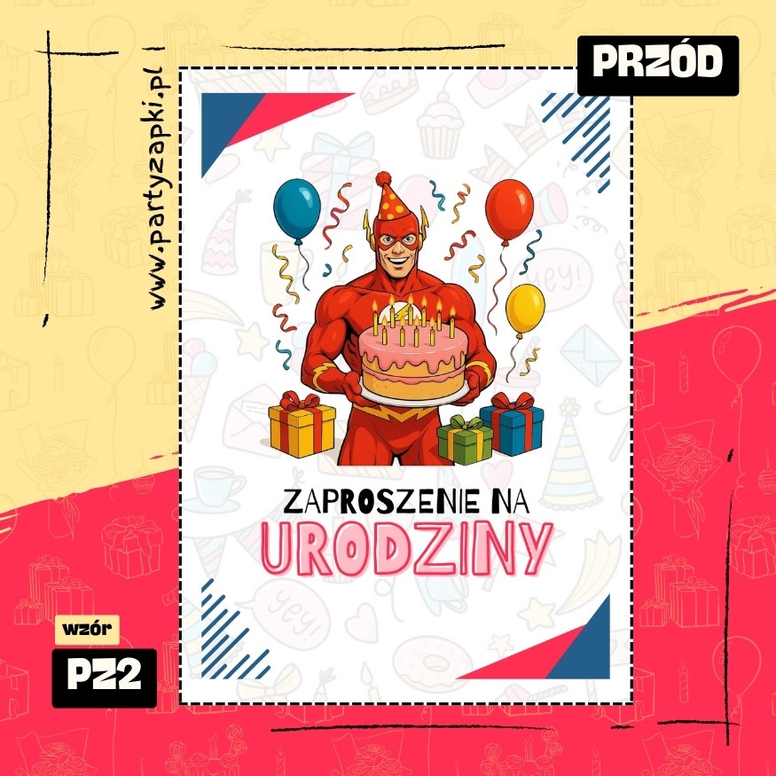 flash zaproszenie na urodziny 06 pz2 przod