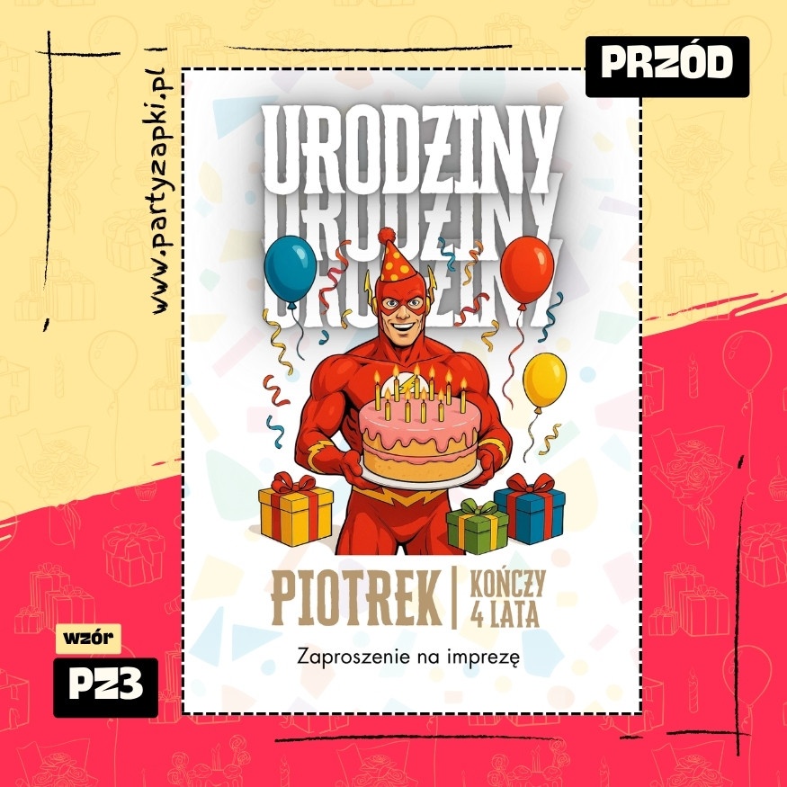 flash zaproszenie na urodziny 06 pz3 przod