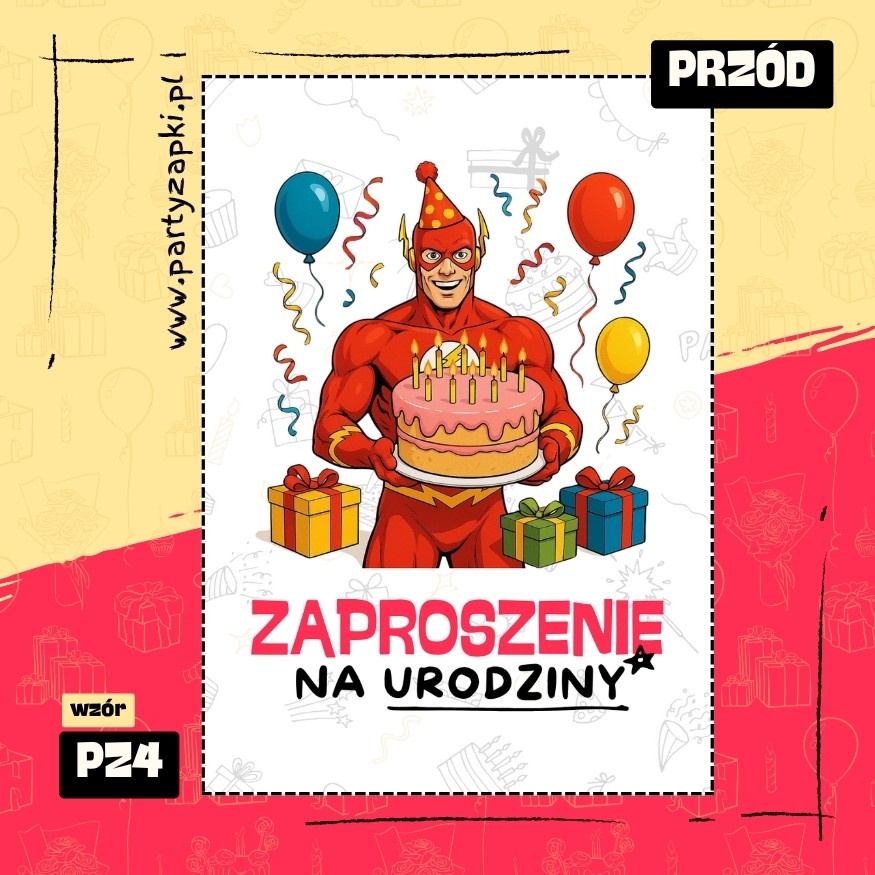 flash zaproszenie na urodziny 06 pz4 przod