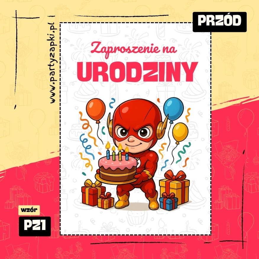 flash zaproszenie na urodziny 07 pz1 przod
