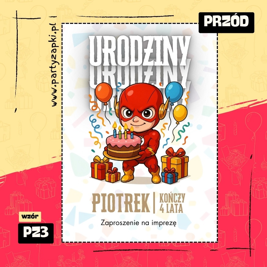 flash zaproszenie na urodziny 07 pz3 przod