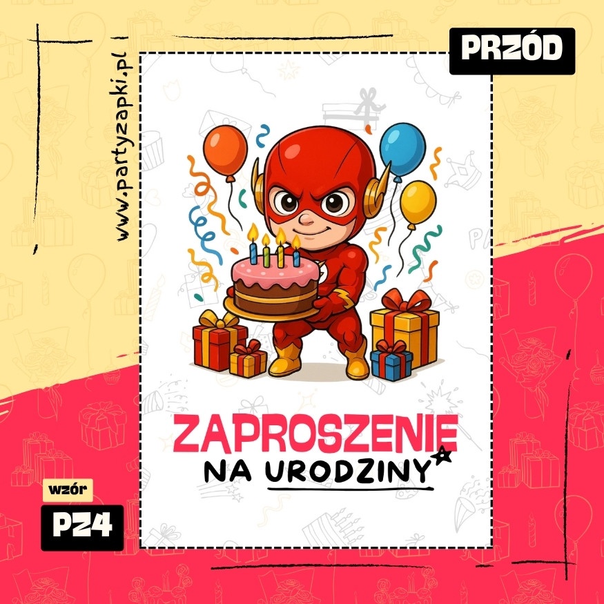 flash zaproszenie na urodziny 07 pz4 przod