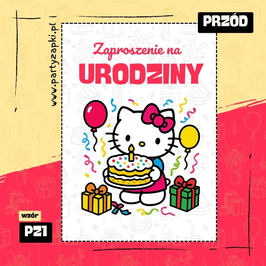hello kitty zaproszenie na urodziny 01 pz1 przod