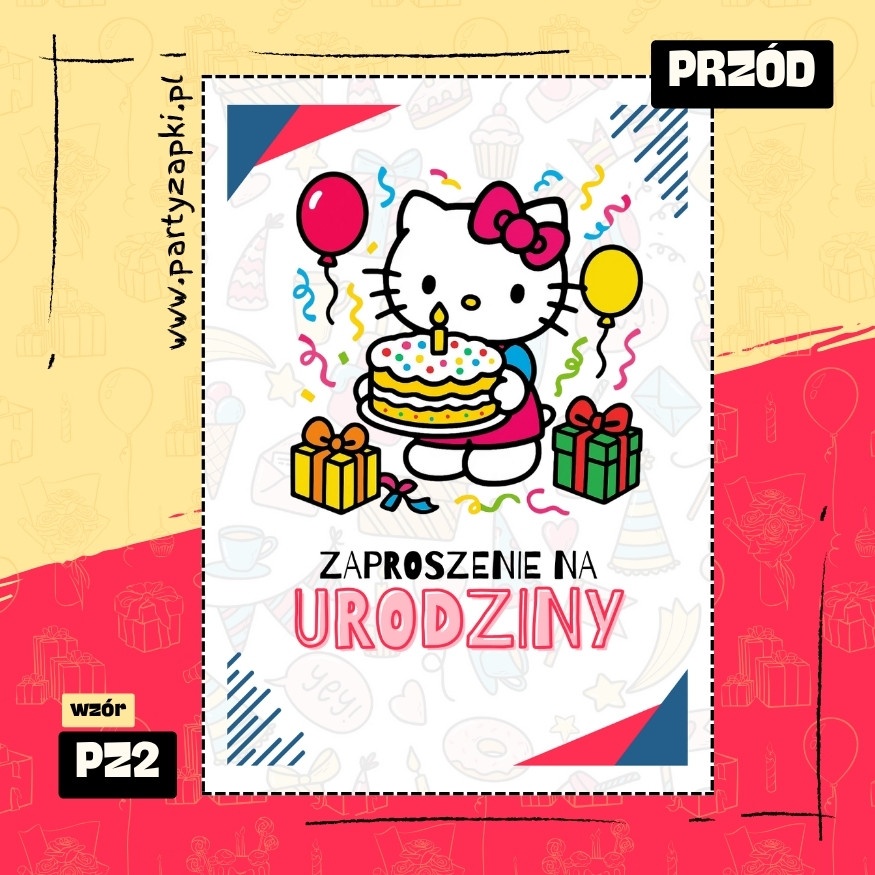 hello kitty zaproszenie na urodziny 01 pz2 przod
