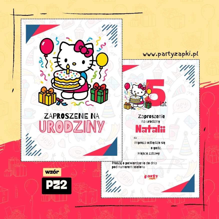 hello kitty zaproszenie na urodziny 02 pz2