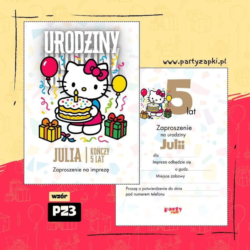 hello kitty zaproszenie na urodziny 02 pz3