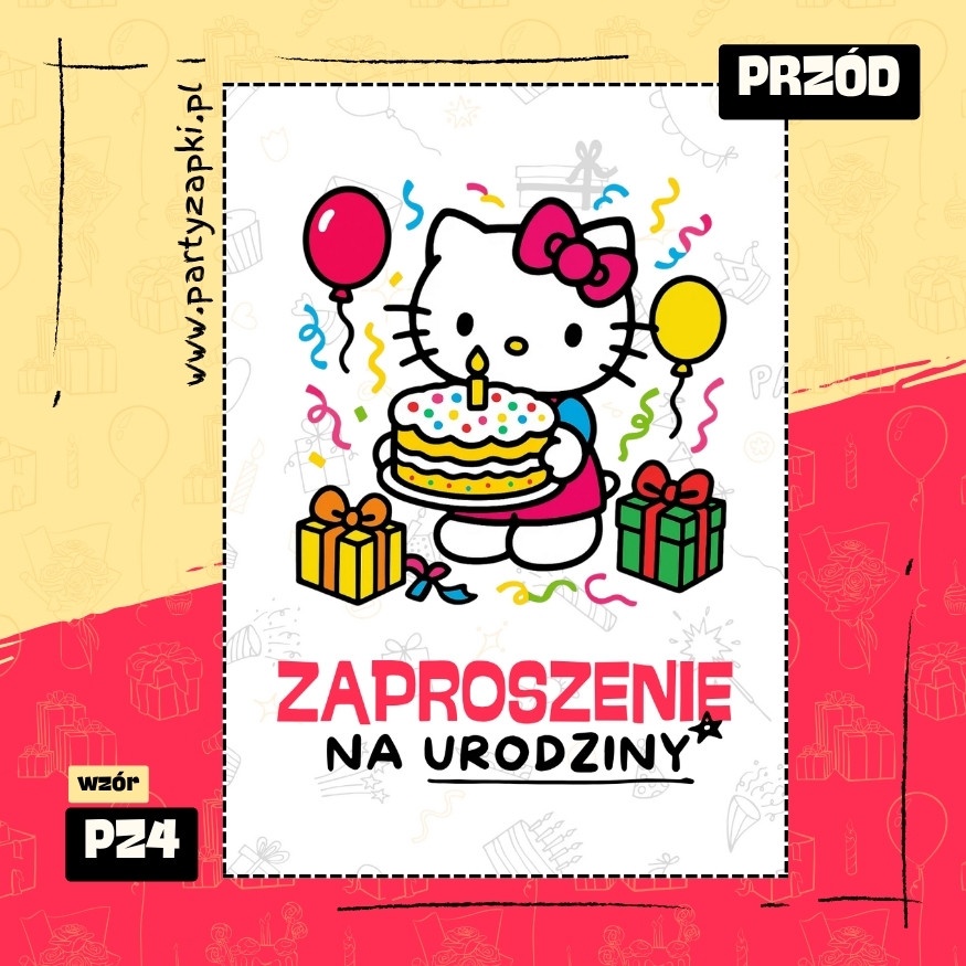 hello kitty zaproszenie na urodziny 01 pz4 przod