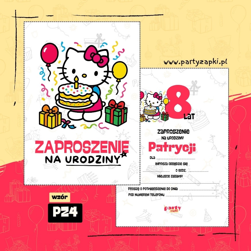 hello kitty zaproszenie na urodziny 02 pz4