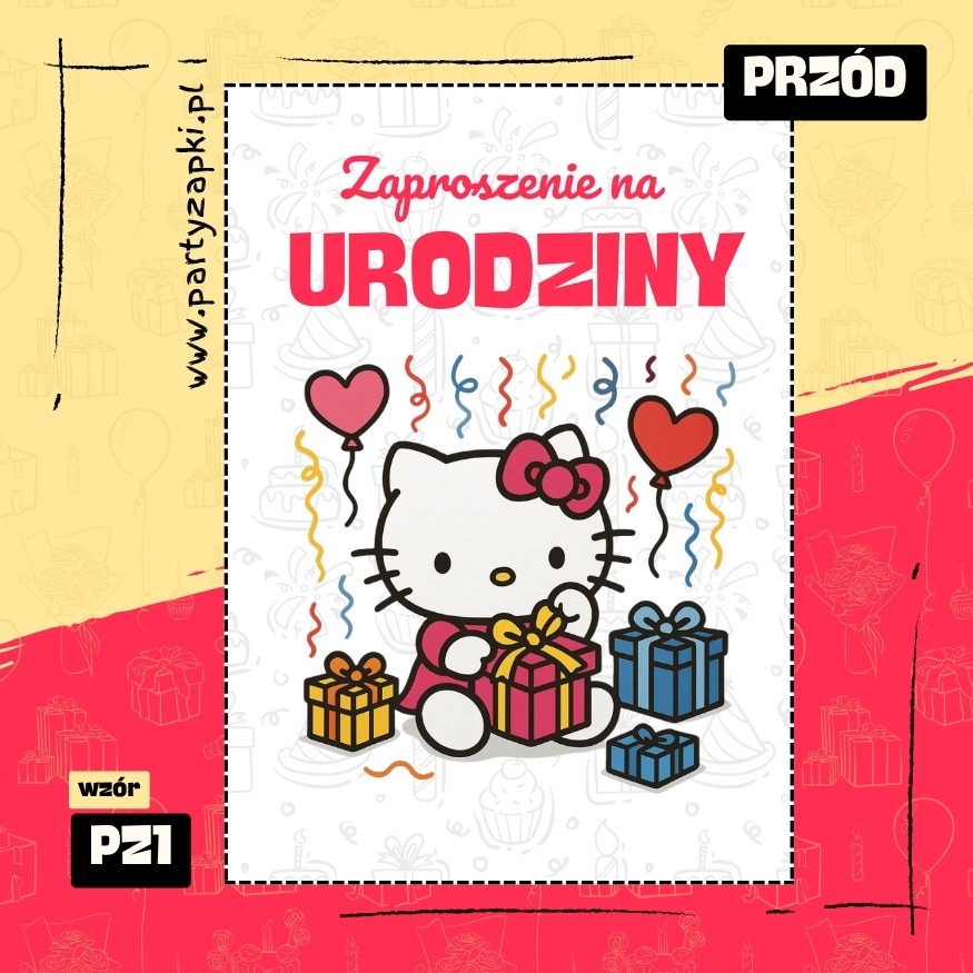 hello kitty zaproszenie na urodziny 01 pz1 przod