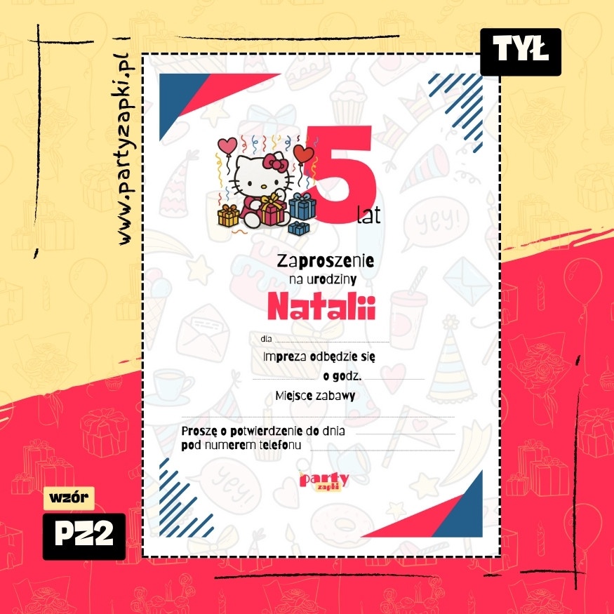 hello kitty zaproszenie na urodziny 01 pz2 tyl
