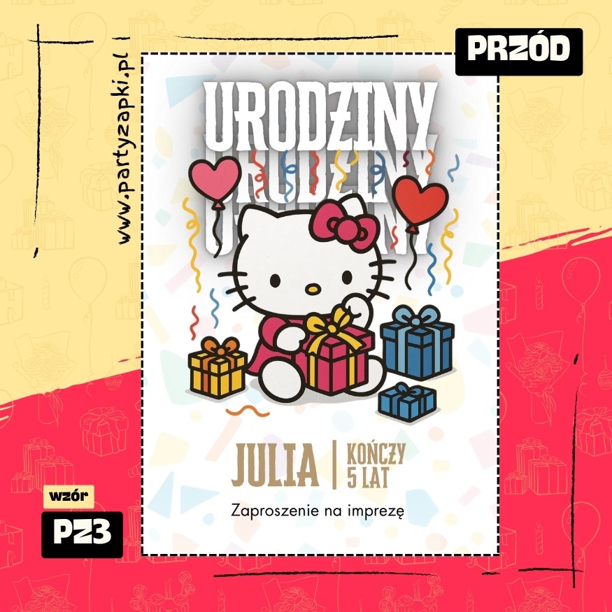 hello kitty zaproszenie na urodziny 01 pz3 przod