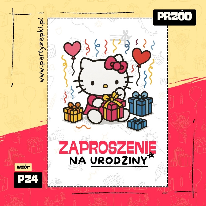 hello kitty zaproszenie na urodziny 01 pz4 przod