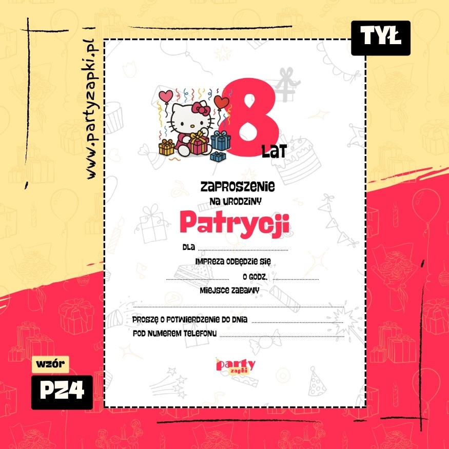 hello kitty zaproszenie na urodziny 01 pz4 tyl