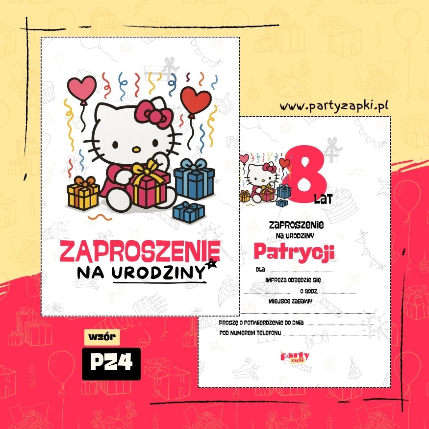 hello kitty zaproszenie na urodziny 04 pz4