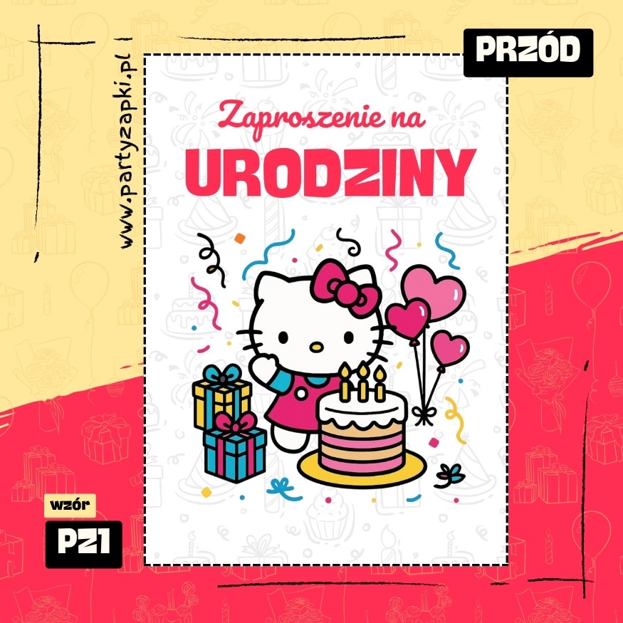 hello kitty zaproszenie na urodziny 01 pz1 przod