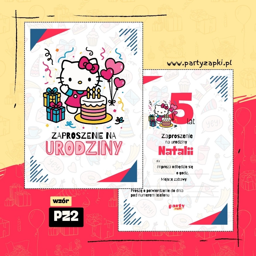hello kitty zaproszenie na urodziny 06 pz2