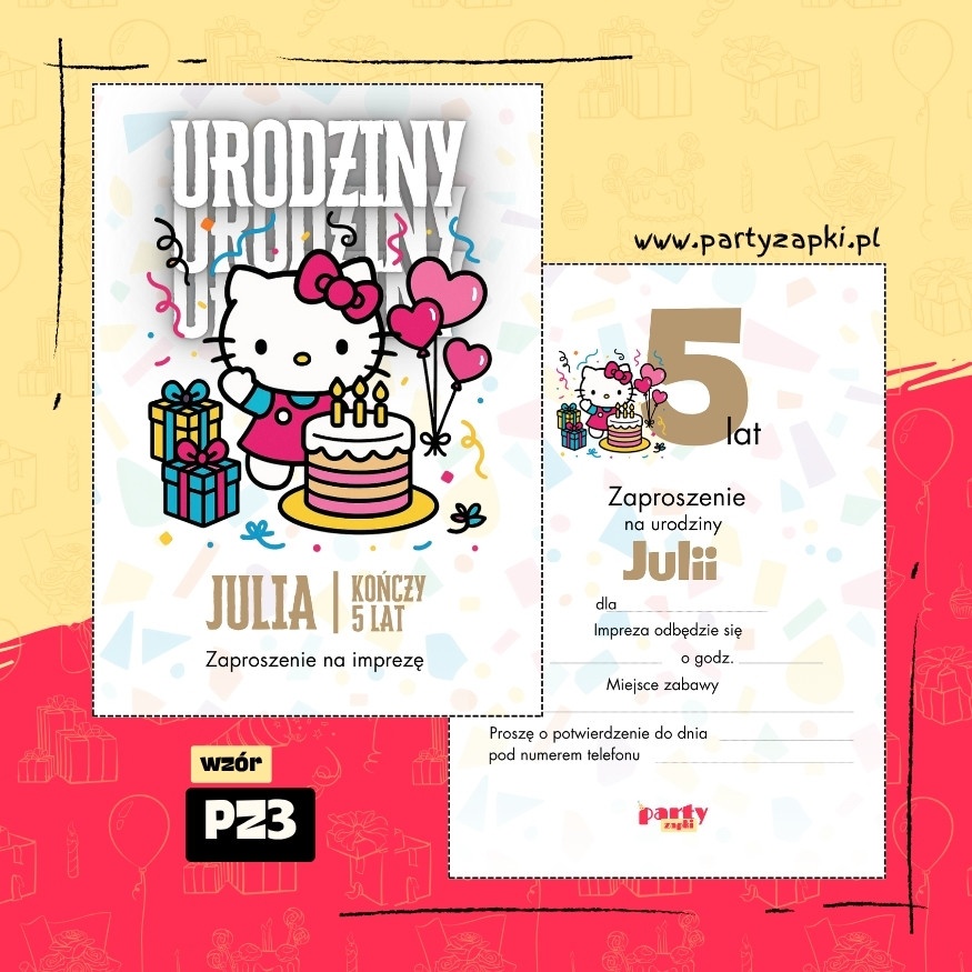 hello kitty zaproszenie na urodziny 06 pz3