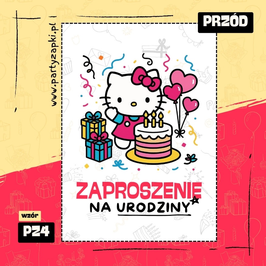hello kitty zaproszenie na urodziny 01 pz4 przod