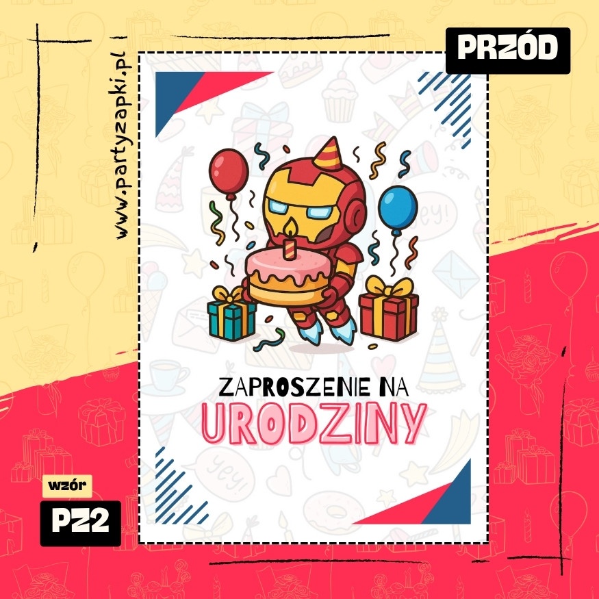 iron man zaproszenie na urodziny 01 pz2 przod